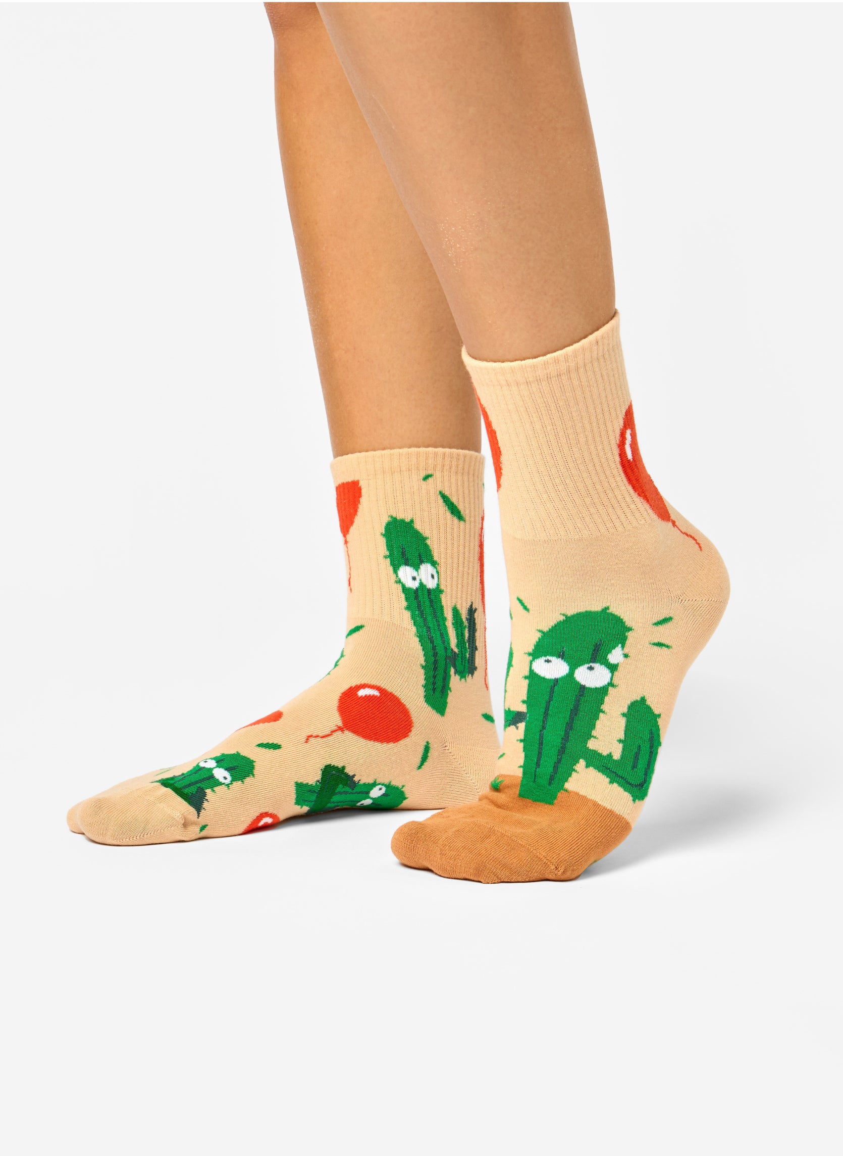 Chaussettes Courtes Cactus et Ballons