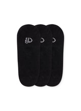 Lot de 3 Paires de Protège-Pieds Noires en Coton