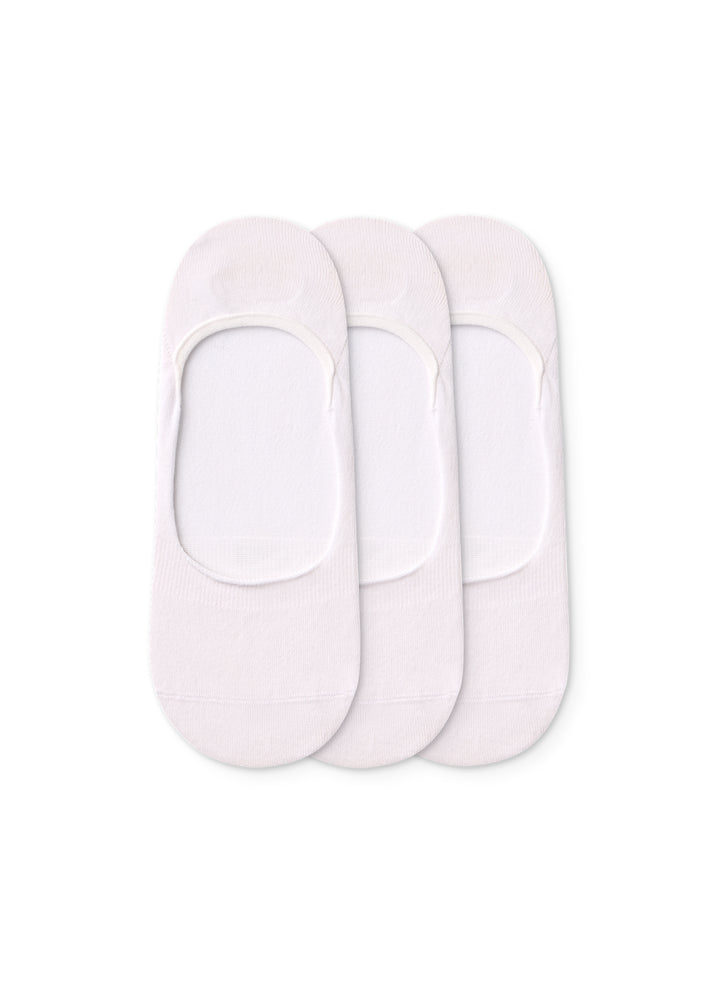 Lot de 3 Paires de Protège-Pieds Blanches en Coton - Dedoles