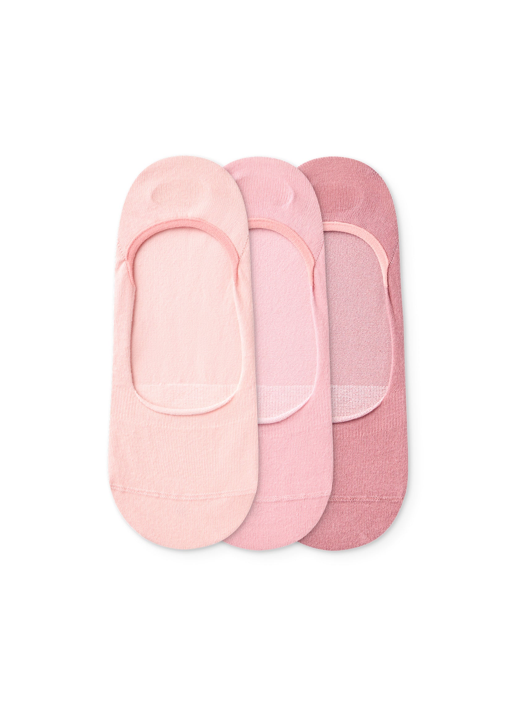 Lot de 3 Paires de Protège-Pieds Rose Poudré en Coton