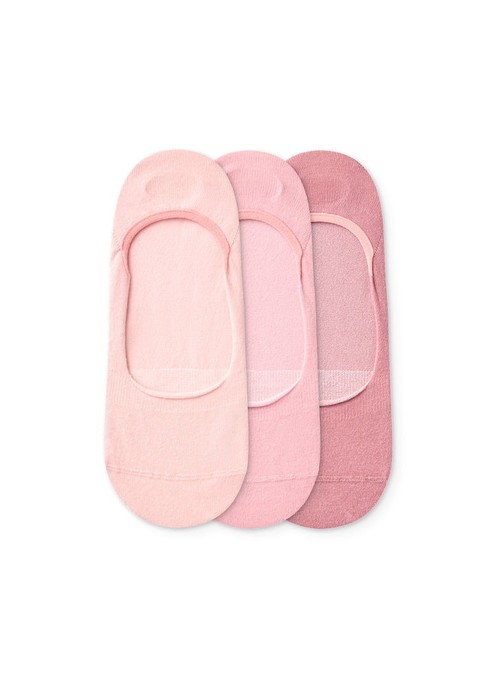 Lot de 3 Paires de Protège-Pieds Rose Poudré en Coton - Dedoles
