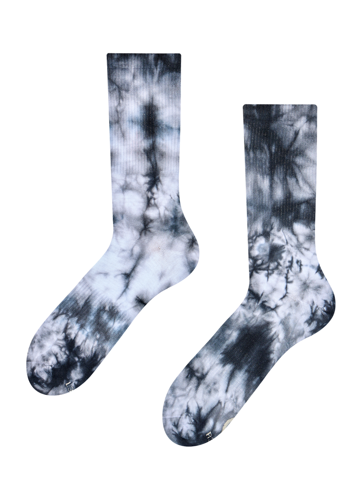 Chaussettes côtelées Tie-Dye - Noir - Dedoles