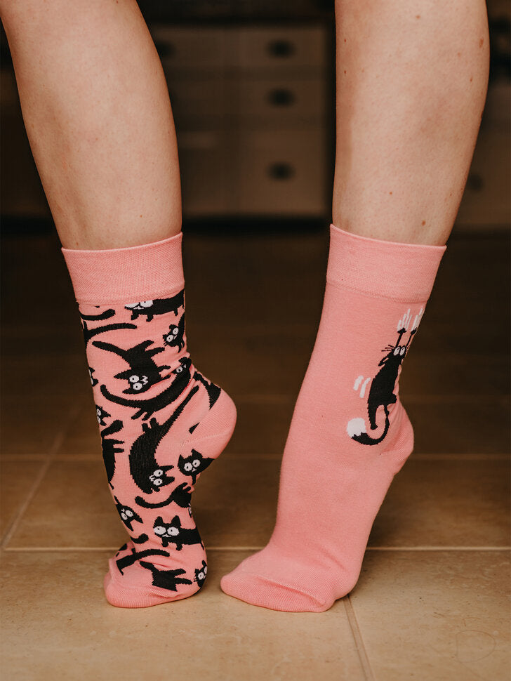 Chaussettes Chats Roses