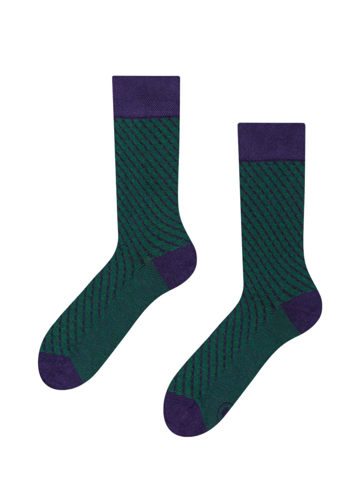 Chaussettes Bambou Jacquard Bleues et Vertes - Dedoles