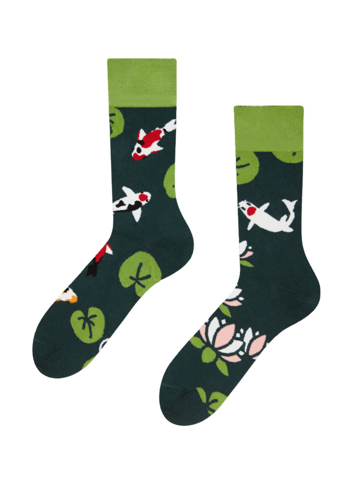 Chaussettes Bambou Poissons Koï et Nénuphars - Dedoles