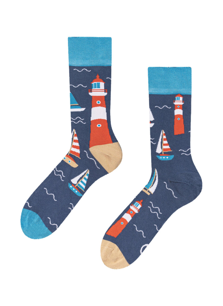 Chaussettes Bambou Phare et Bateaux à Voile - Dedoles