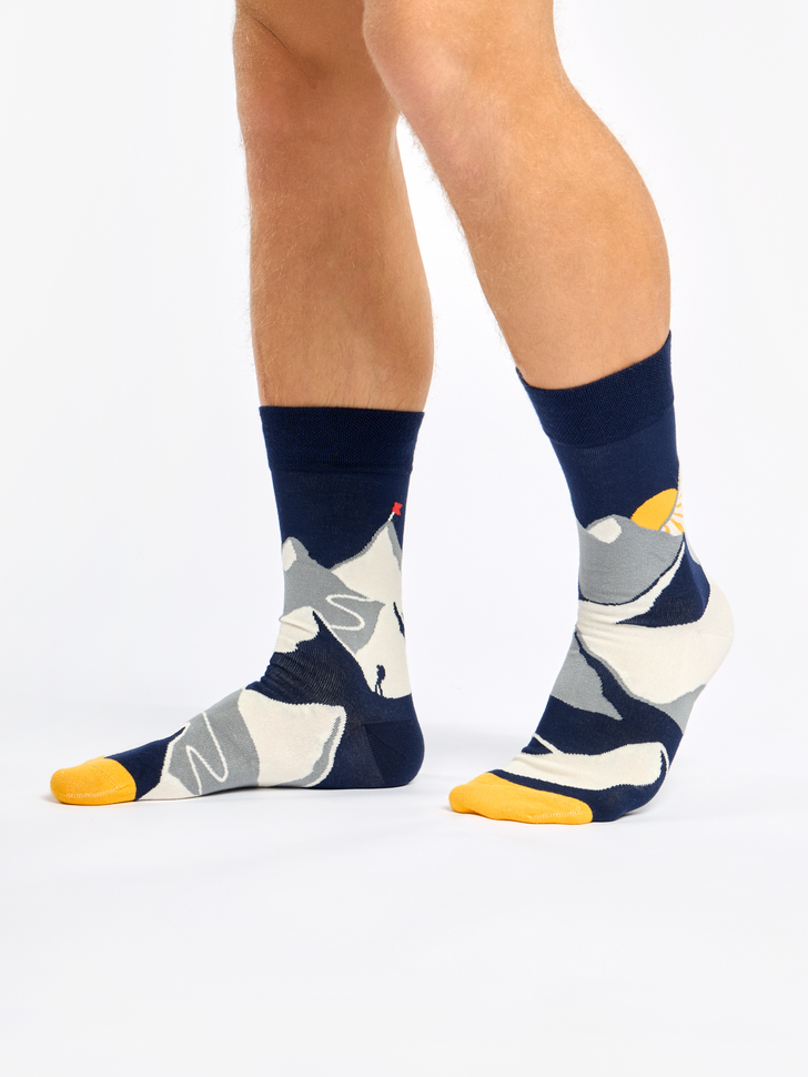 Chaussettes Bambou Coucher de Soleil sur la Montagne