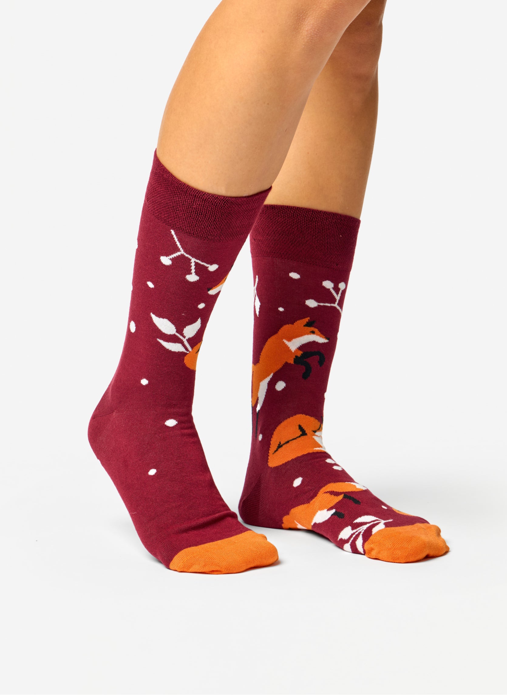 Chaussettes Bambou Renard & Feuilles