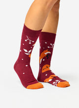 Chaussettes Bambou Renard & Feuilles
