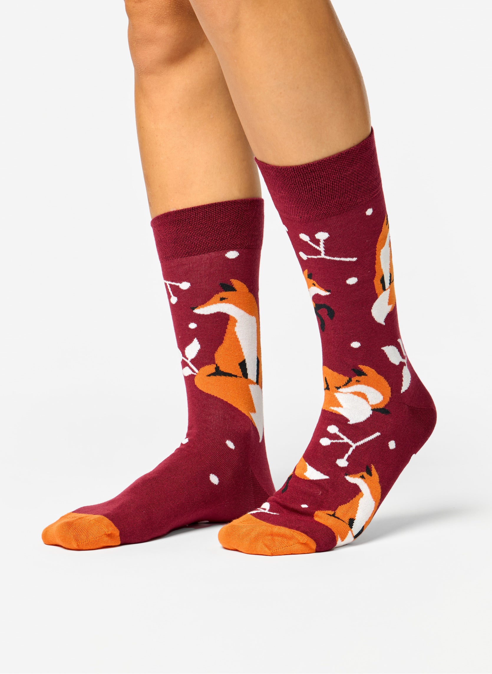 Chaussettes Bambou Renard & Feuilles