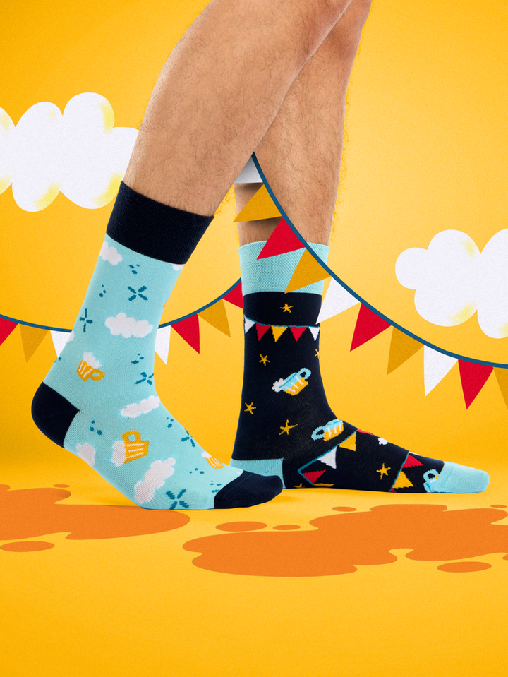 Chaussettes Bière et Carrousels