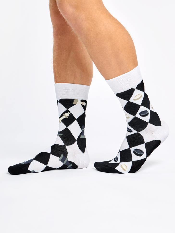 Chaussettes Échecs et Dames