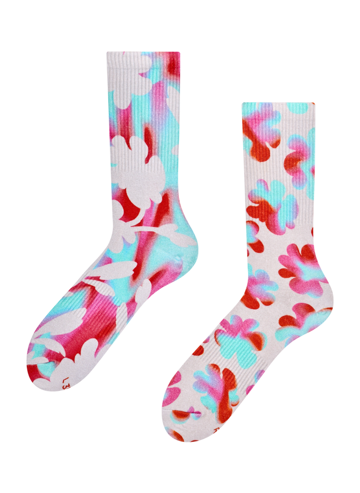 Chaussettes Côtelées Fleurs Funky - Dedoles