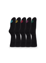 Lot de 5 Paires de Chaussettes de Sport Noires