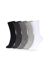 Lot de 5 Paires de Chaussettes de Sport Noires et Blanches