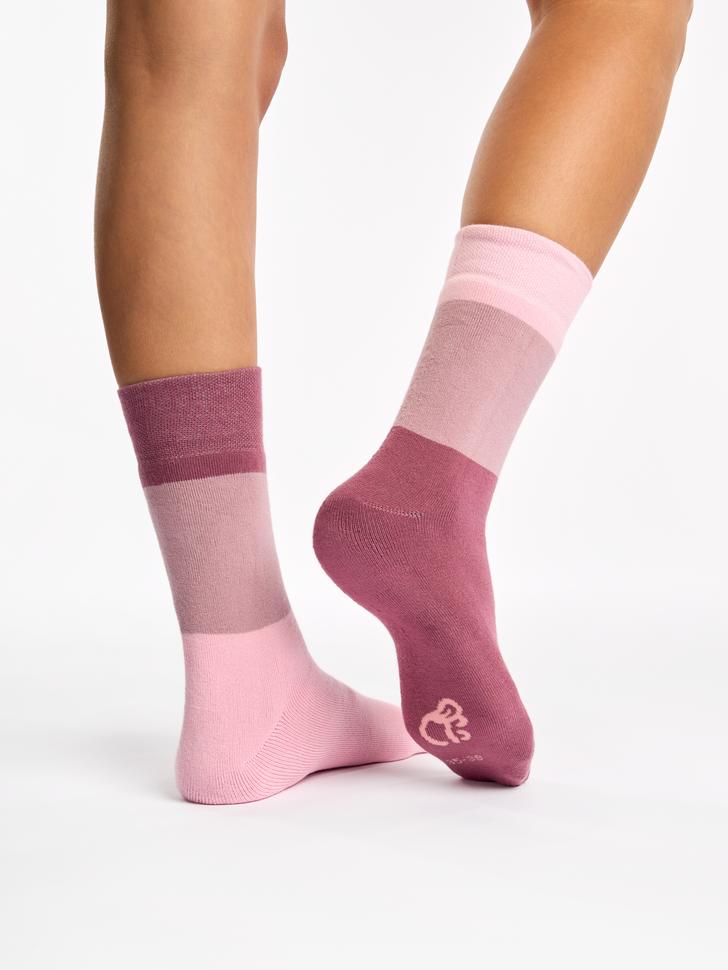 Chaussettes Chaudes Tricolores Roses