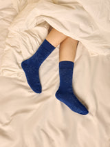 Chaussettes Chaudes Bleues Flocons de Neige Doux