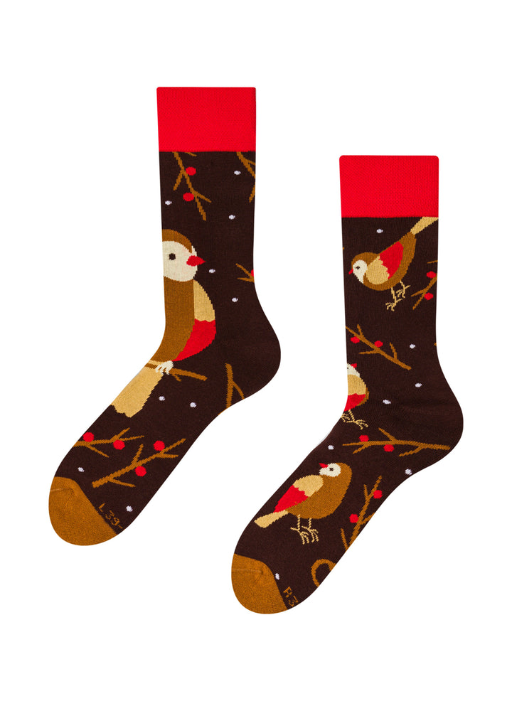 Chaussettes Chaudes Oiseaux sur une Branche - Dedoles