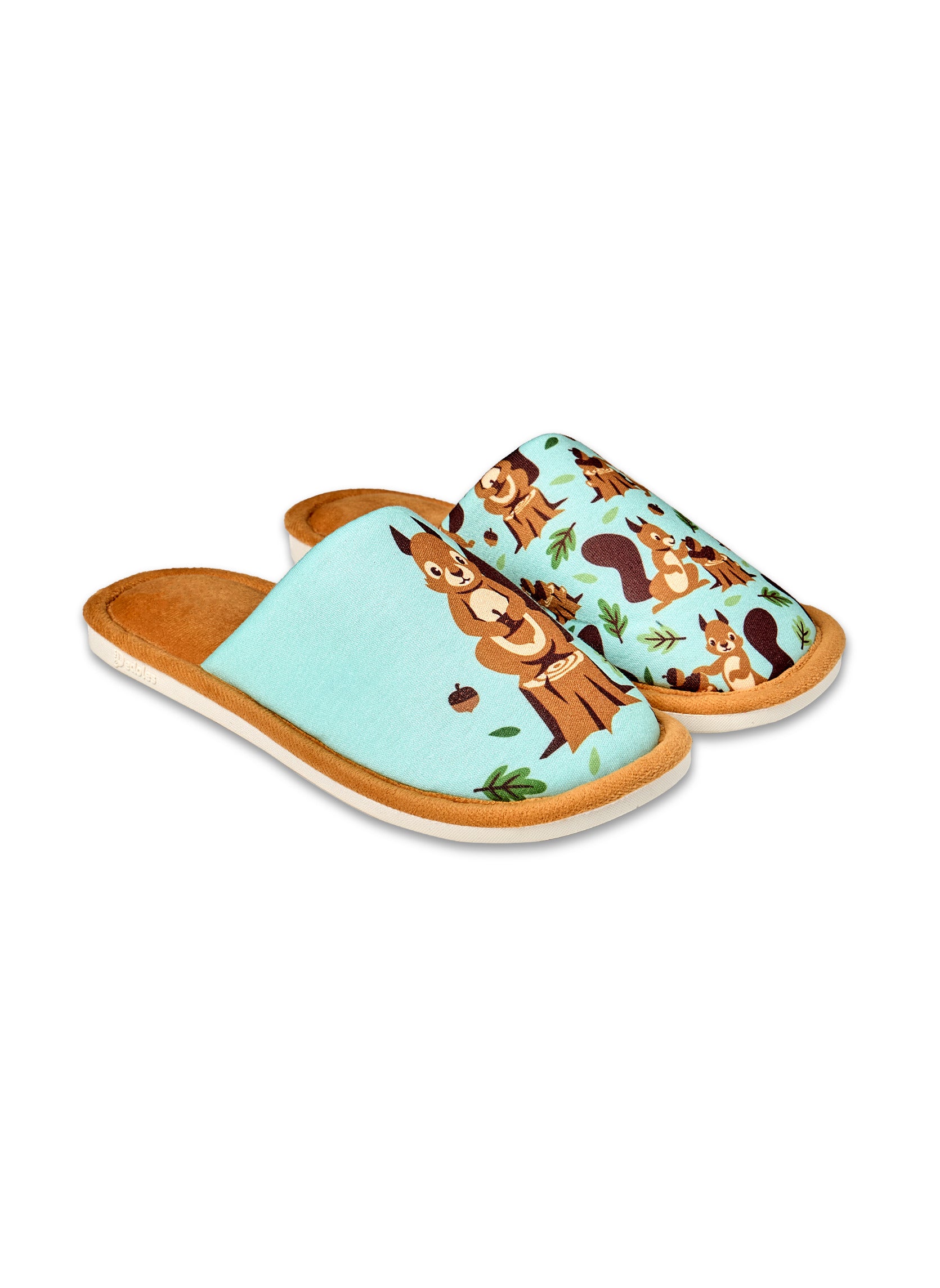 Pantoufles Écureuil Dans Les Bois