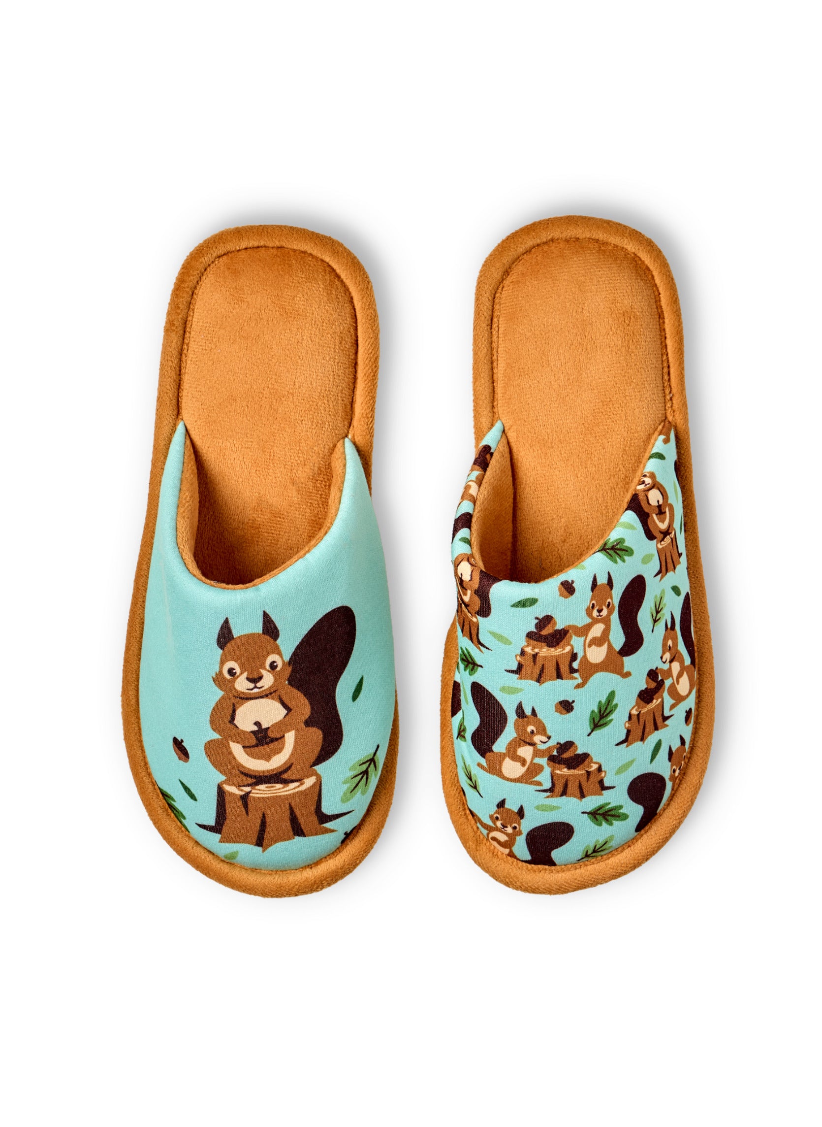 Pantoufles Écureuil Dans Les Bois