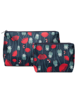 Pack de 2 Trousses de Toilette Coccinelles et Fleurs de Pavot