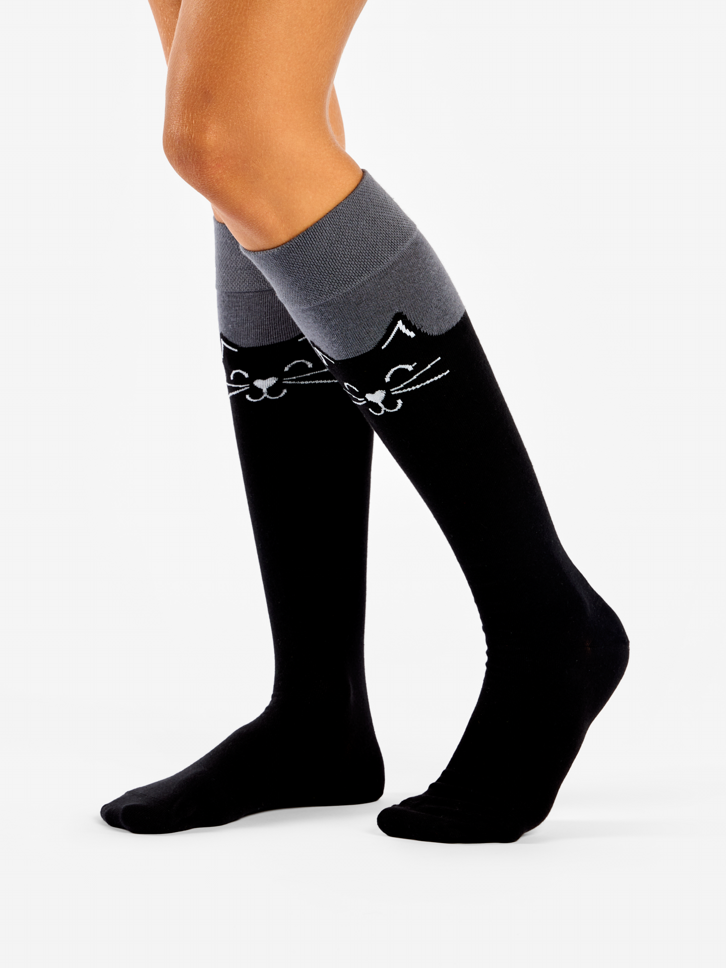 Chaussettes Mi-Bas Chat Noir