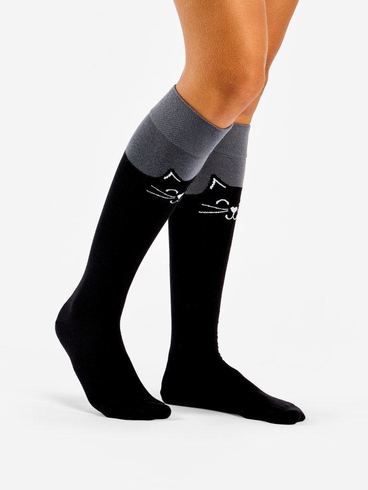 Chaussettes Mi-Bas Chat Noir