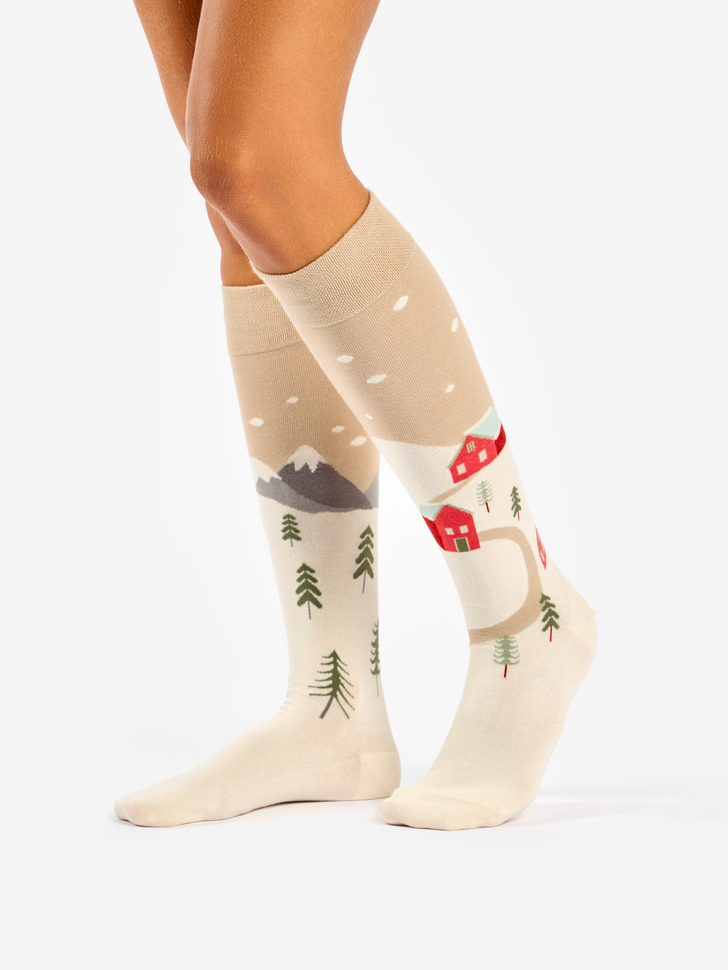 Chaussettes Mi-Bas Paysage Hivernal