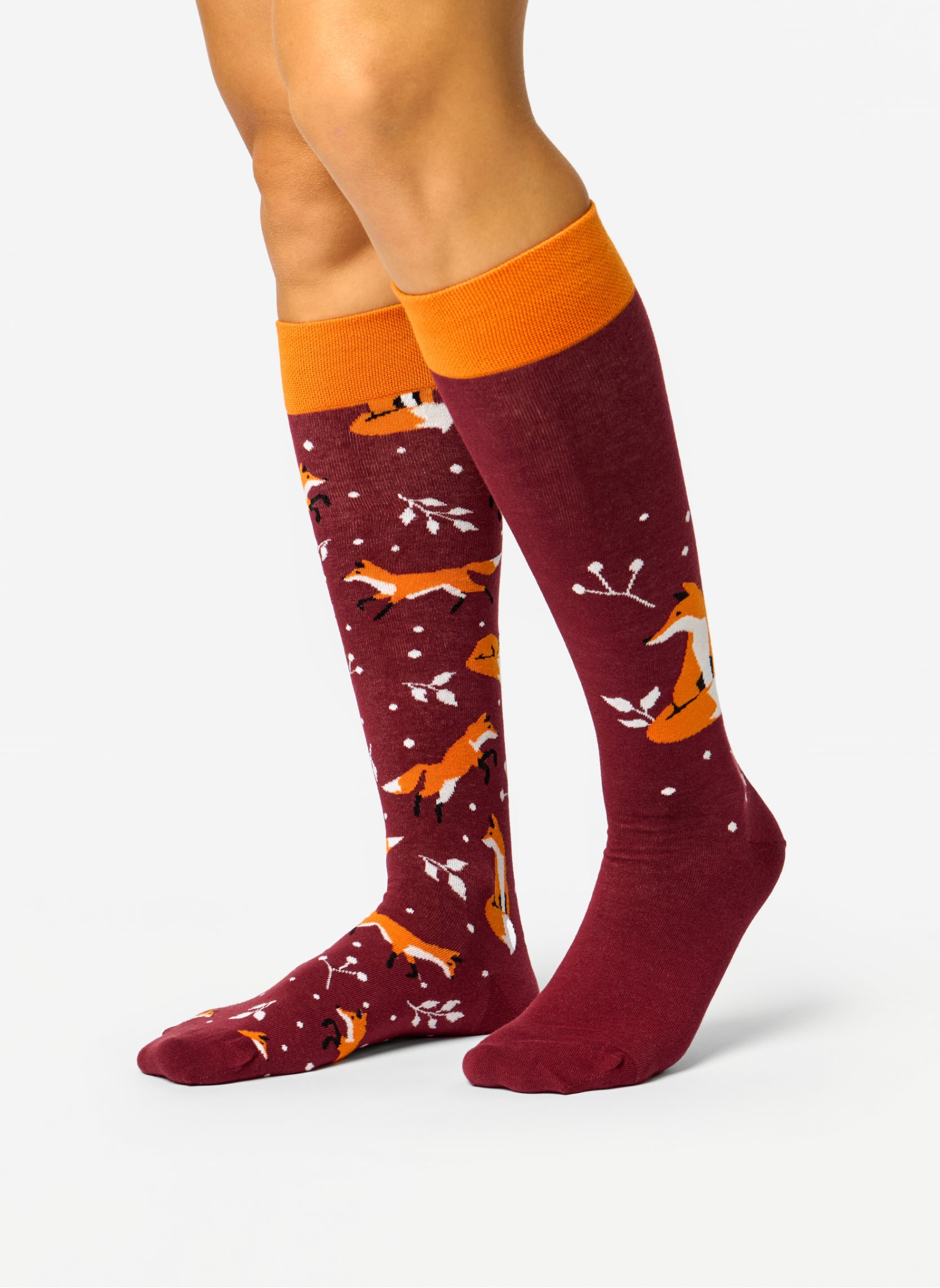 Chaussettes Mi-Bas Renard & Feuilles