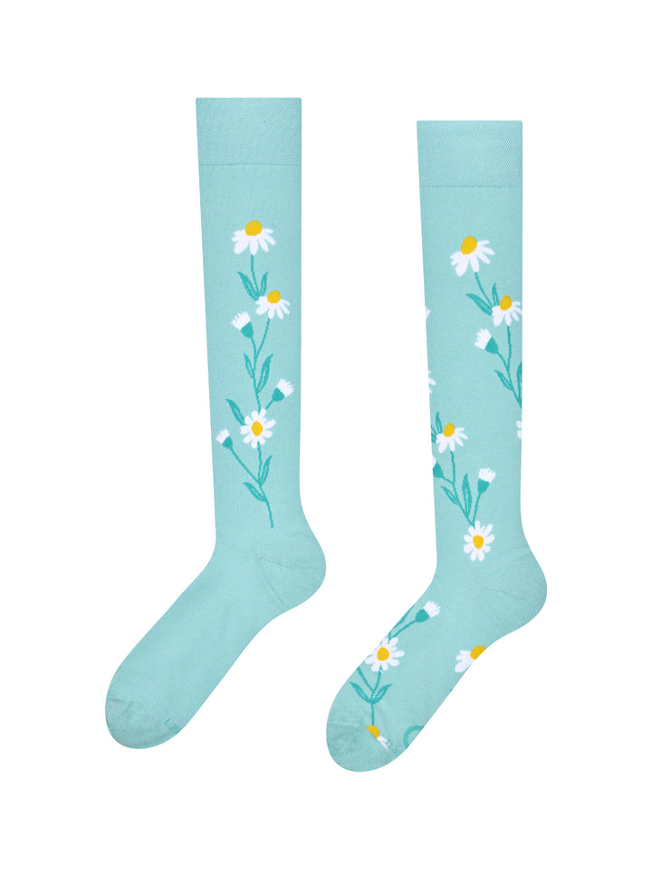 Chaussettes Mi-Bas Camomille Turquoise - Dedoles