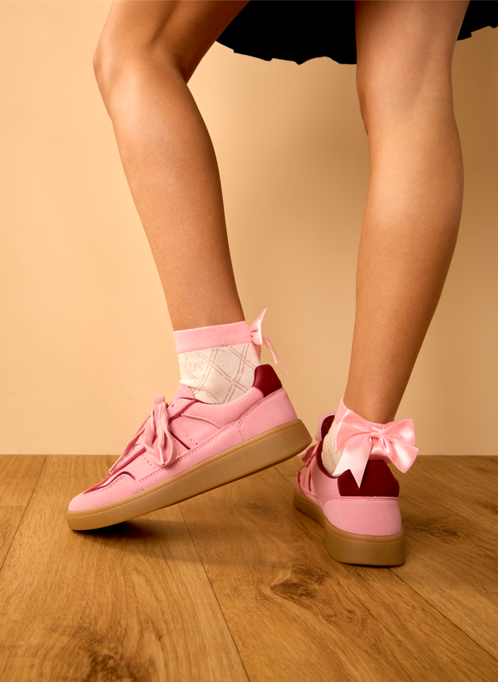 Chaussettes Courtes Cutecore Nœud Rose