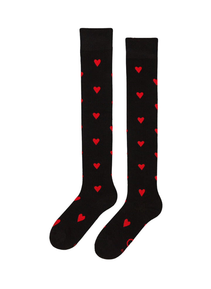 Chaussettes au-dessus des genoux Coeurs Rouges - Dedoles
