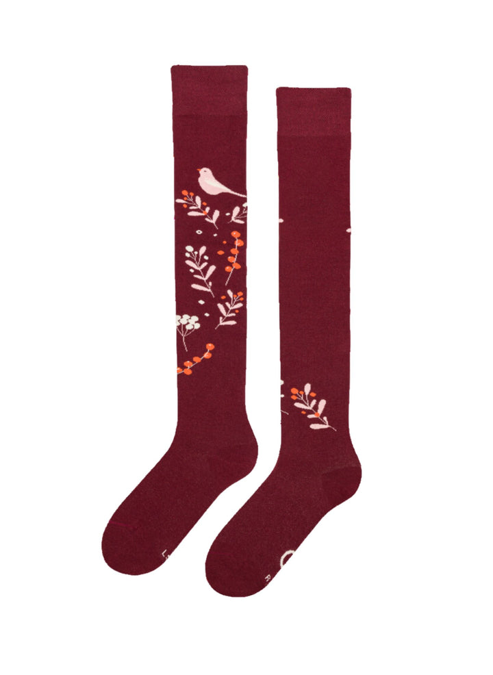 Chaussettes au-dessus des genoux Oiseaux et Baies - Dedoles