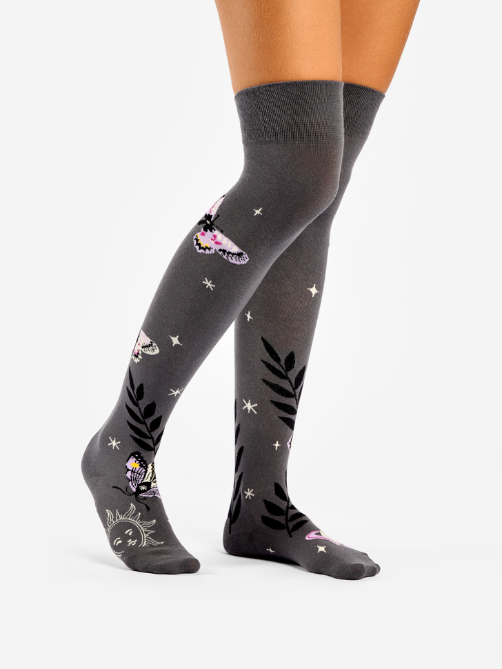 Chaussettes au-dessus des genoux Papillons de Nuit