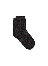 Chaussettes à Paillettes Léopard - Noir