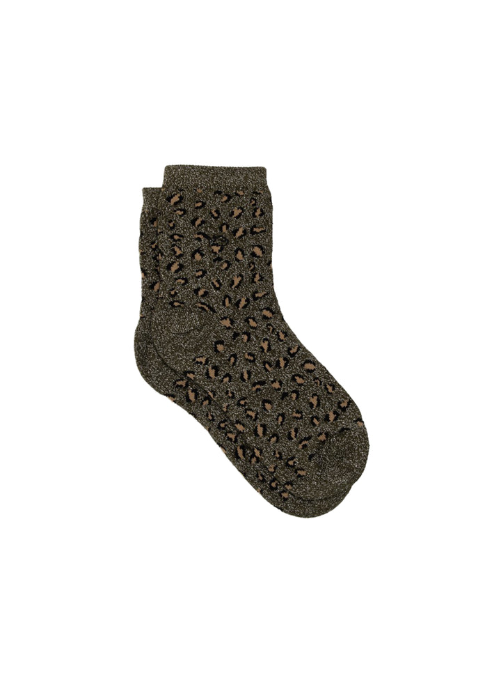 Chaussettes à Paillettes Léopard - Kaki - BILLYBELT