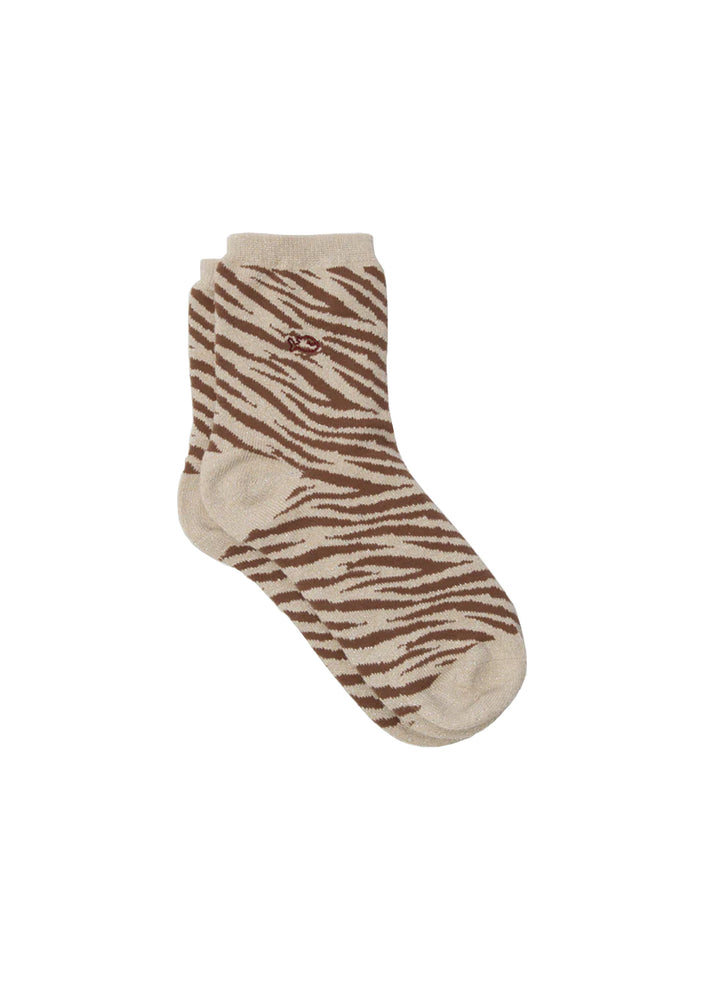 Chaussettes à Paillettes Zèbre - Beige - BILLYBELT