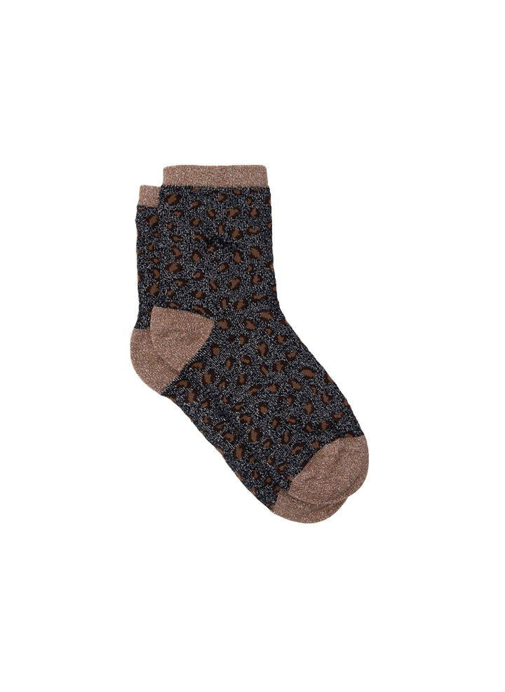 Chaussettes à Paillettes Léopard - Marine - BILLYBELT