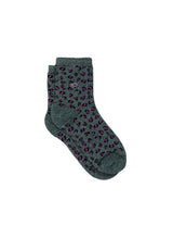 Chaussettes à Paillettes Léopard - Vert & Violet