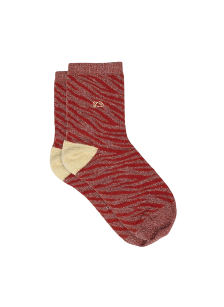 Chaussettes à Paillettes Zèbre - Bordeaux - BILLYBELT