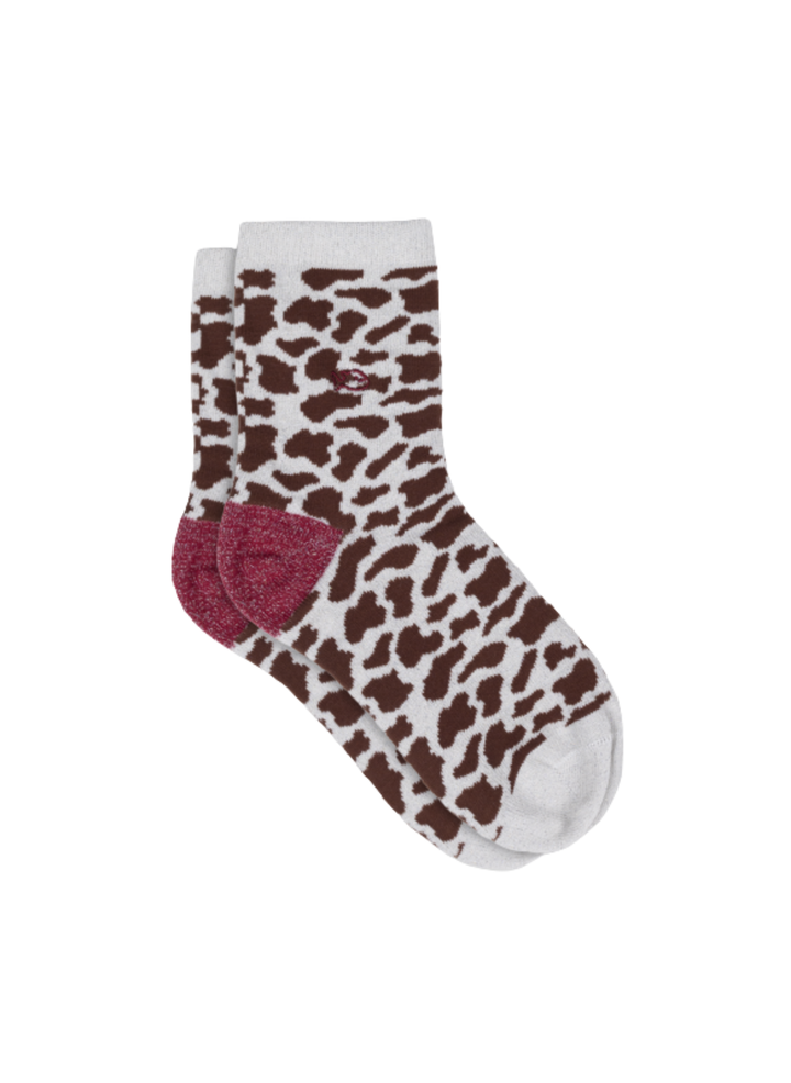 Chaussettes à Paillettes Vache - Marron - BILLYBELT