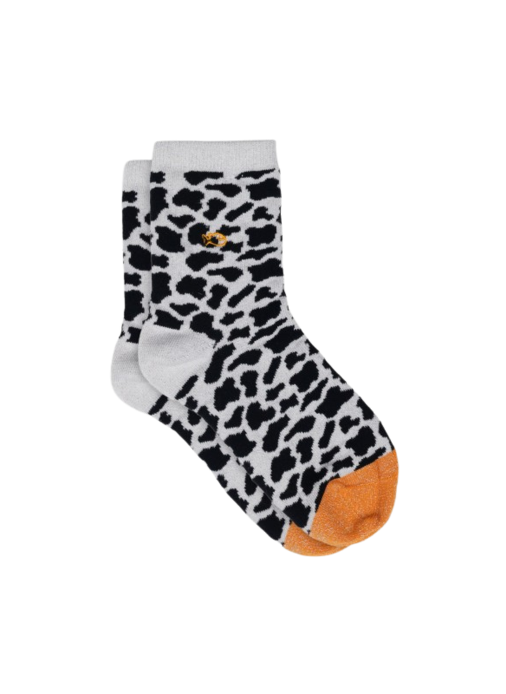 Chaussettes à Paillettes Vache - Noir & Blanc - BILLYBELT