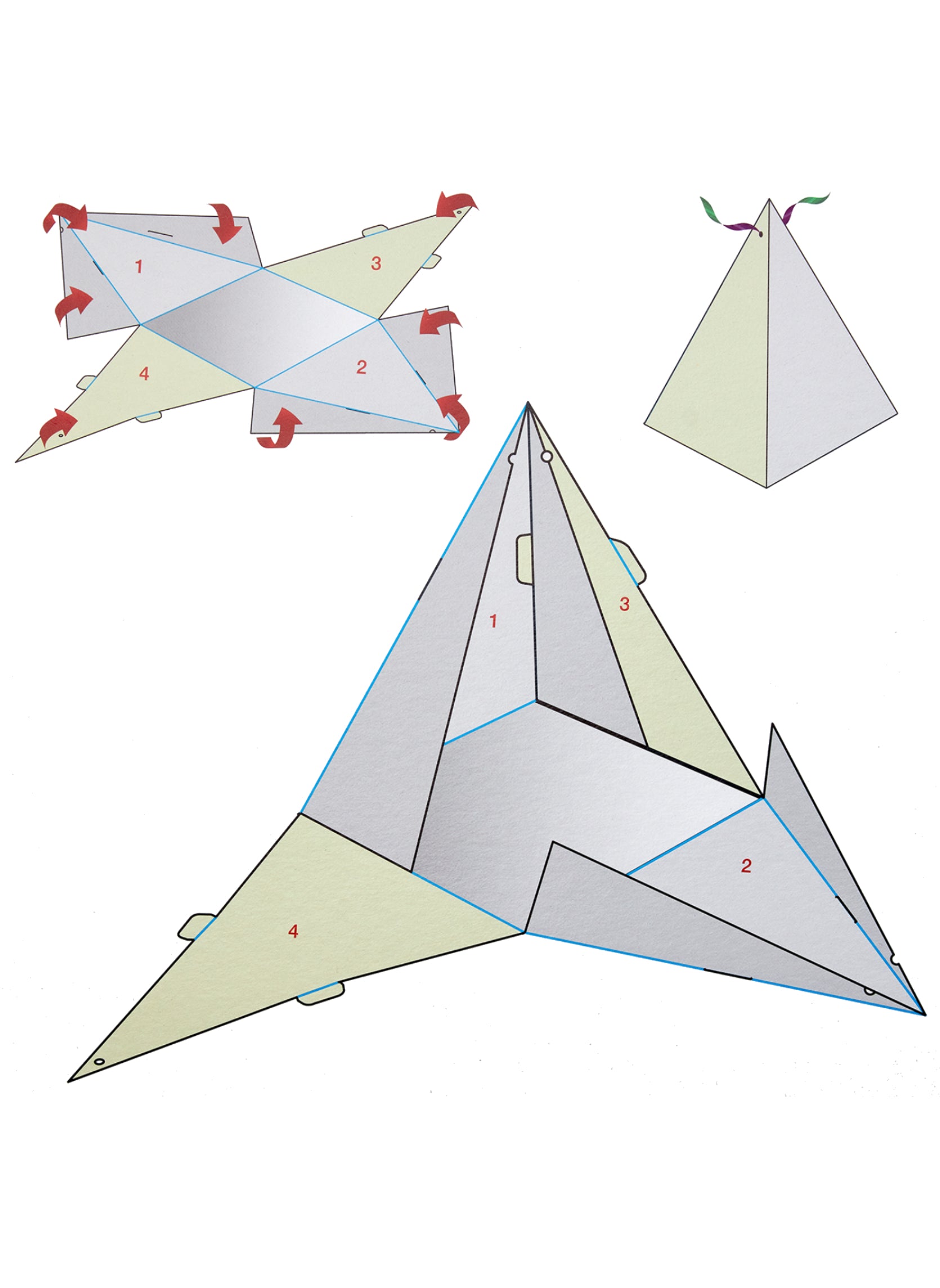 Boite Cadeau Pyramide Ballon de Fête - 3 à 4 paires