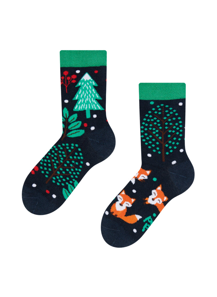 Chaussettes Enfants Renards Roux - Dedoles