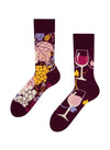 Chaussettes Vin Rouge et Raisins