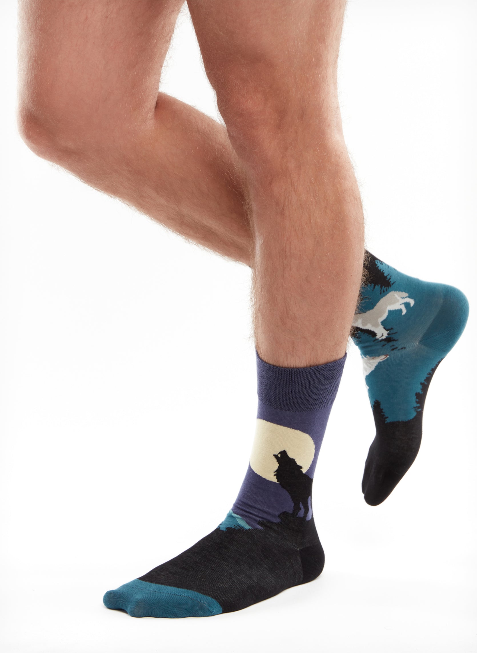 Chaussettes Loup à la Lune