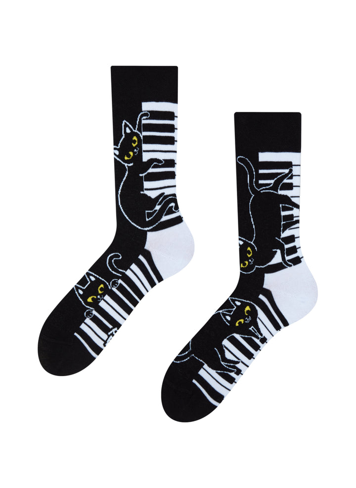 Chaussettes Chat Joue du Piano - Dedoles