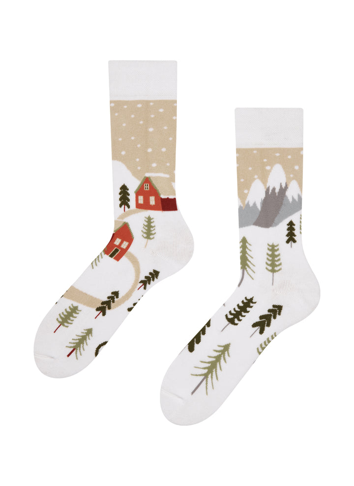 Chaussettes Chaudes Paysage de Neige - Dedoles