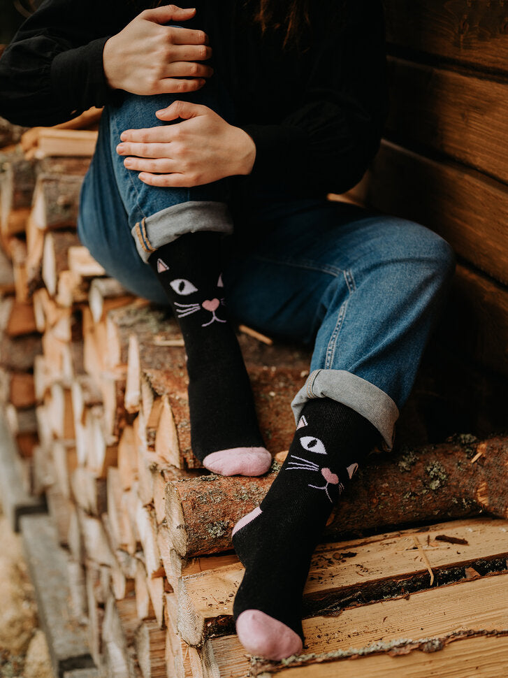 Chaussettes Chaudes Les Yeux de Chat