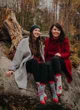 Chaussettes Chaudes Oiseaux Rouges